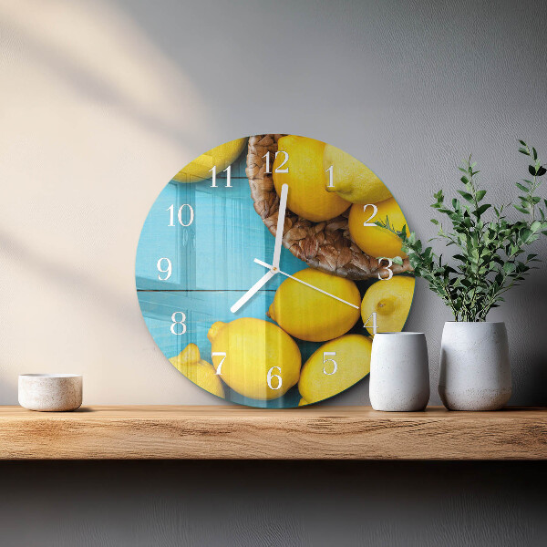 Horloge ronde Citrons