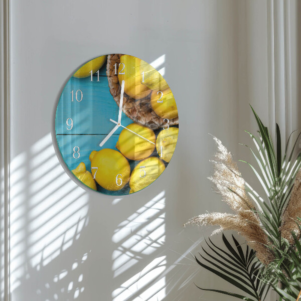 Horloge ronde Citrons