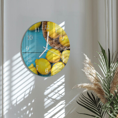 Horloge ronde Citrons
