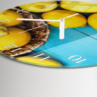 Horloge ronde Citrons