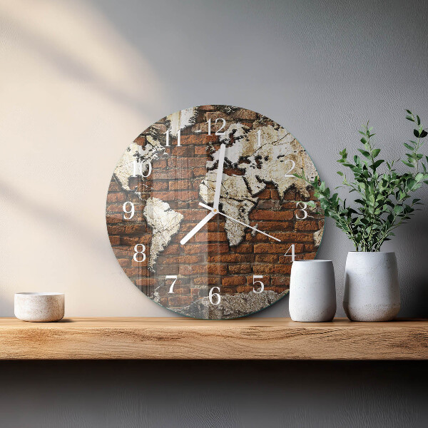 Horloge ronde Continents
