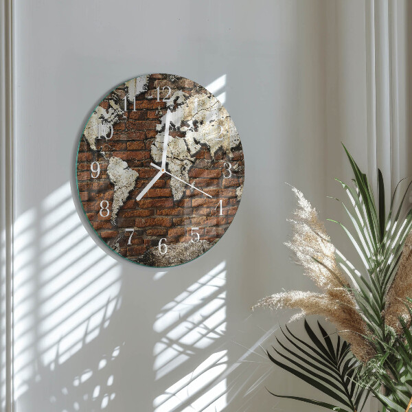 Horloge ronde Continents