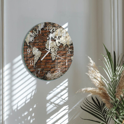 Horloge ronde Continents