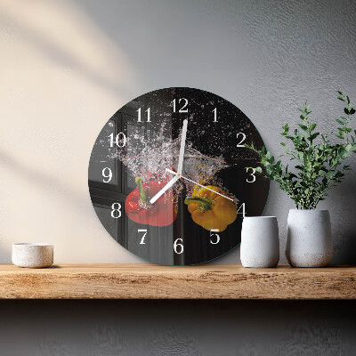 Horloge ronde Poivre