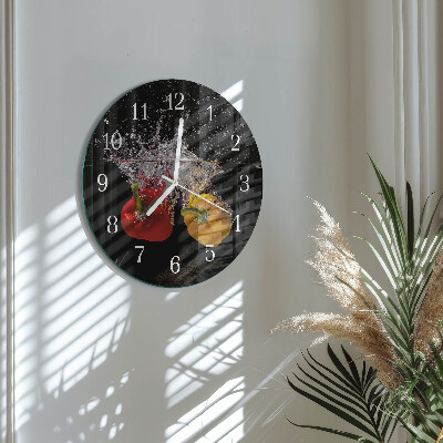 Horloge ronde Poivre