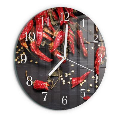 Horloge ronde piments