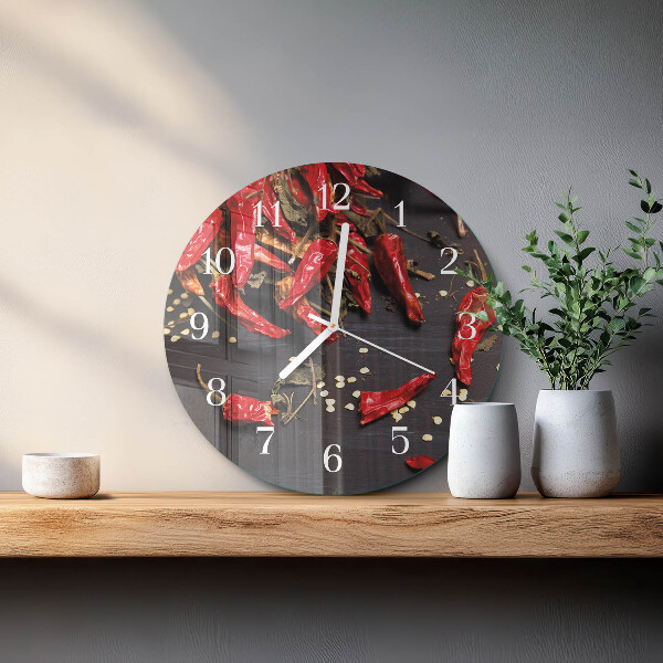 Horloge ronde piments