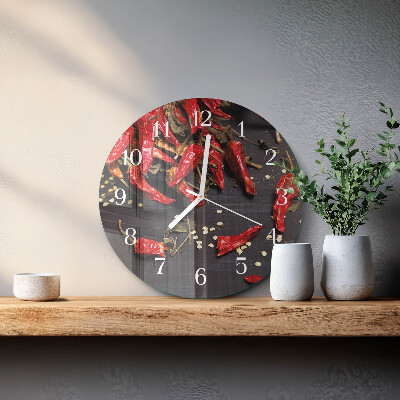 Horloge ronde piments