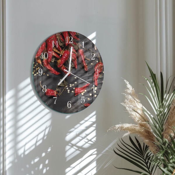 Horloge ronde piments