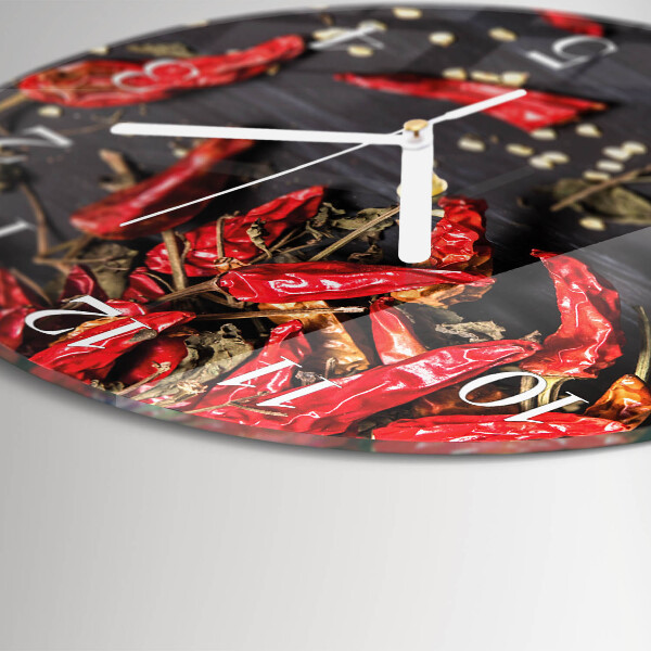 Horloge ronde piments