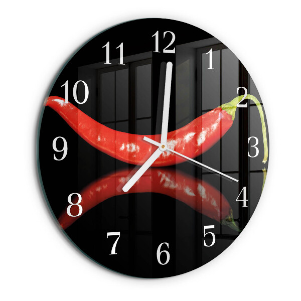 Horloge ronde piments