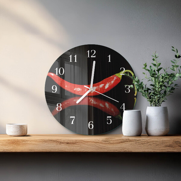 Horloge ronde piments