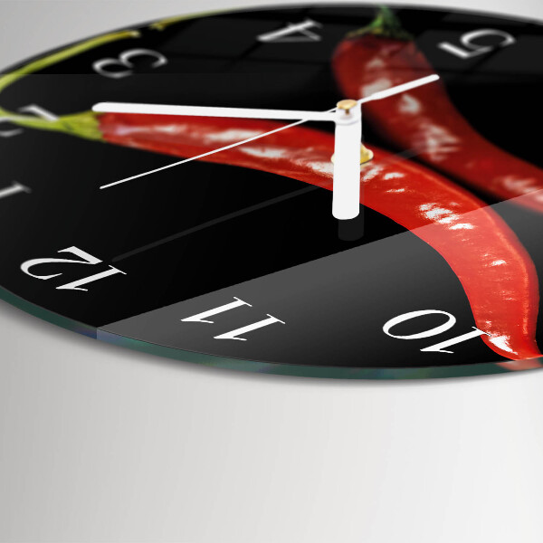 Horloge ronde piments