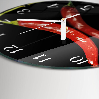 Horloge ronde piments