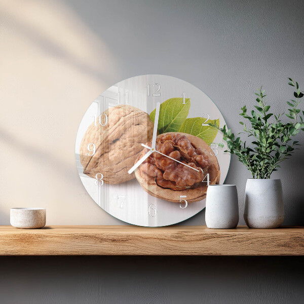 Horloge ronde Noix
