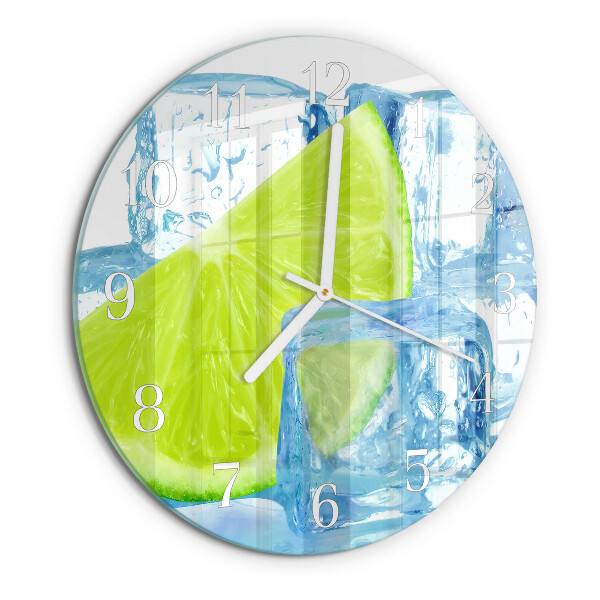 Horloge ronde Glace au citron vert