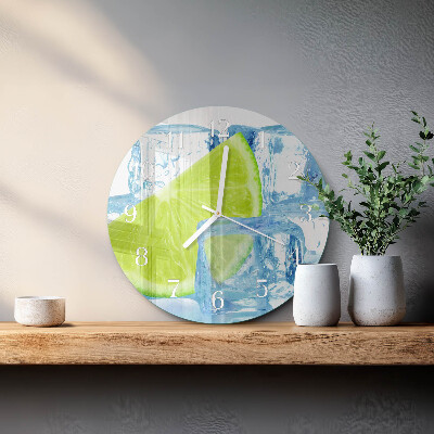 Horloge ronde Glace au citron vert