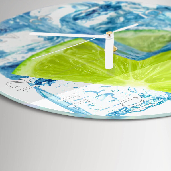 Horloge ronde Glace au citron vert