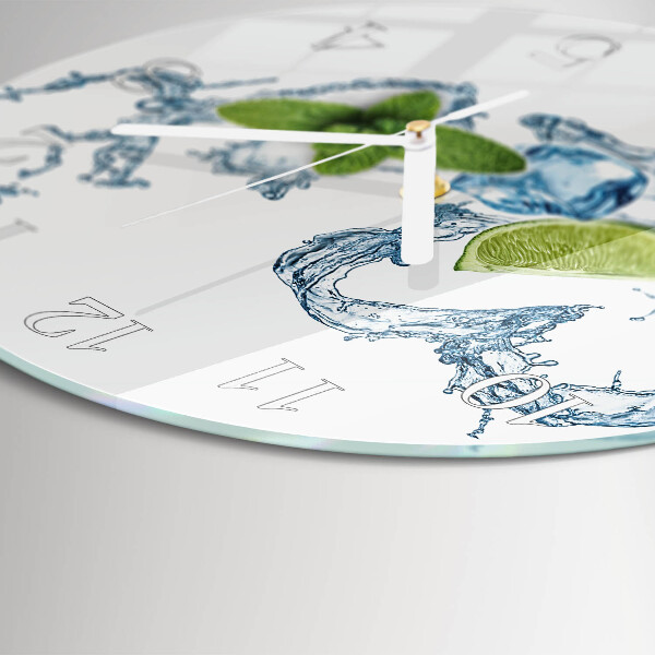Horloge ronde Menthe