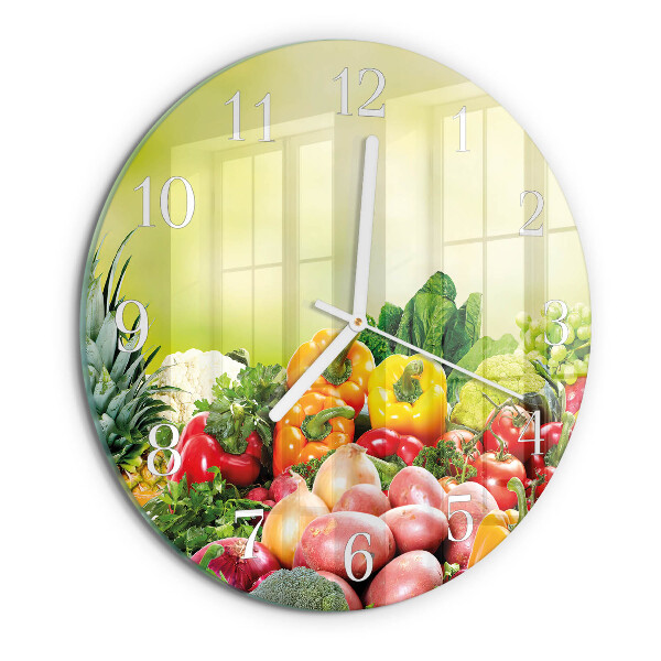 Horloge ronde Légumes