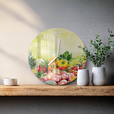 Horloge ronde Légumes
