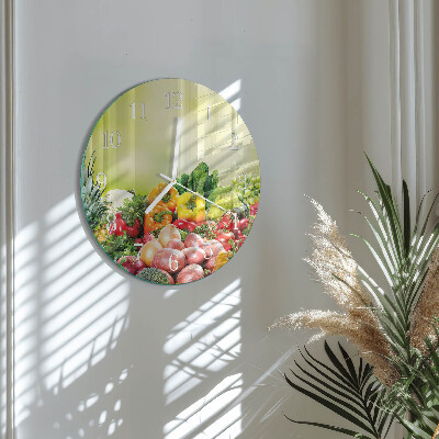 Horloge ronde Légumes