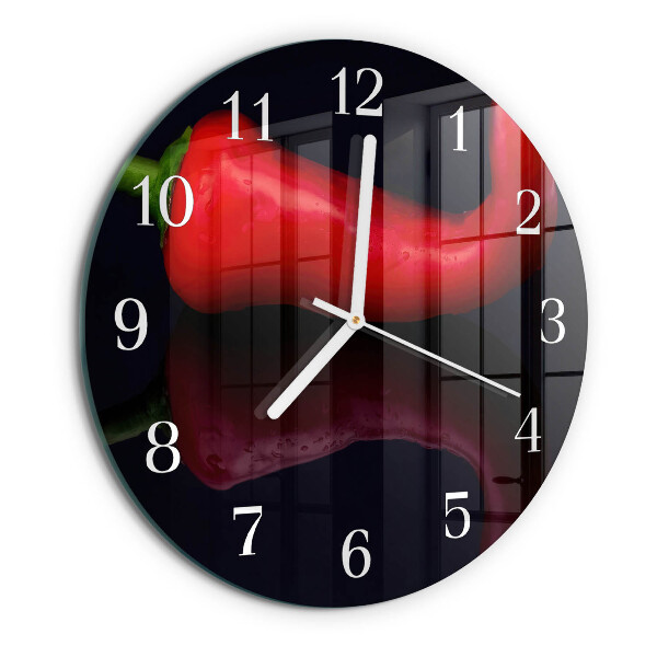 Horloge ronde piments