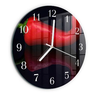 Horloge ronde piments
