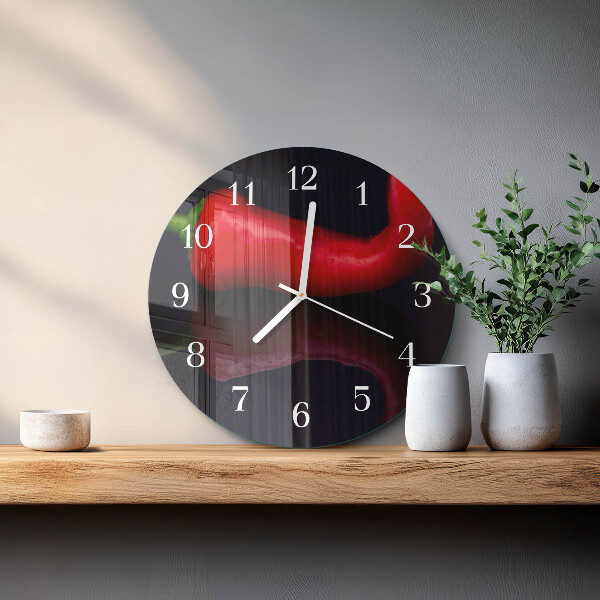 Horloge ronde piments