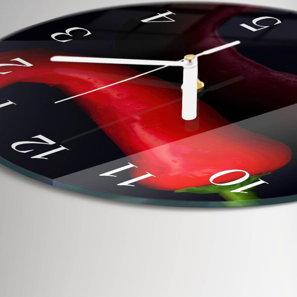 Horloge ronde piments