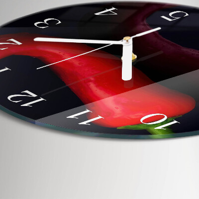 Horloge ronde piments
