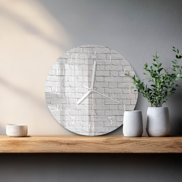 Horloge ronde Brique