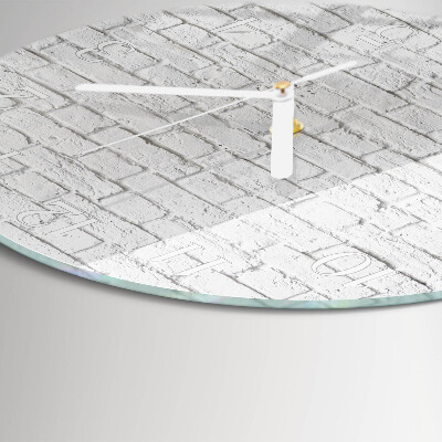 Horloge ronde Brique