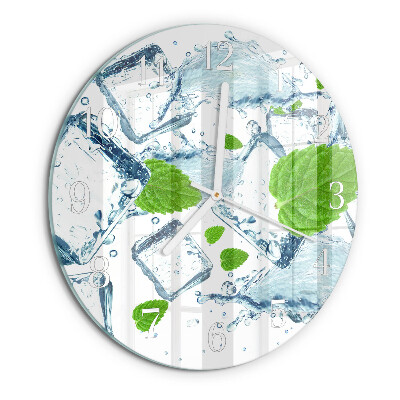 Horloge ronde Menthe glacée