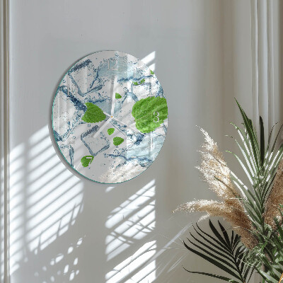 Horloge ronde Menthe glacée