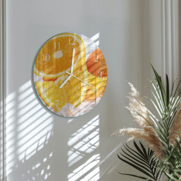Horloge ronde Oranges
