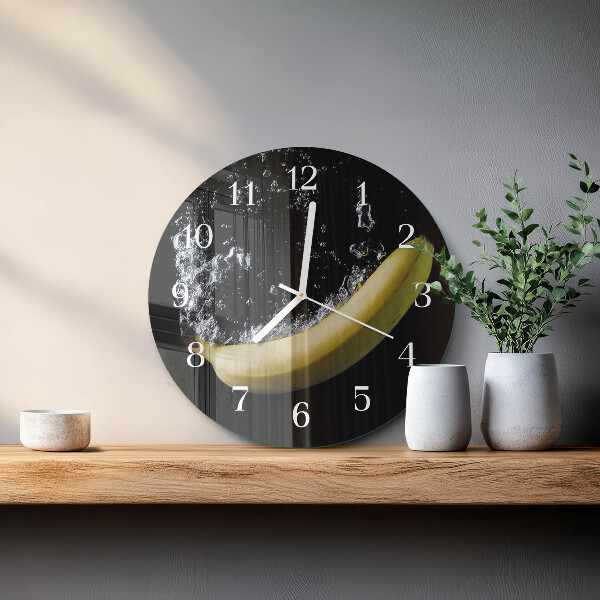 Horloge ronde Banane