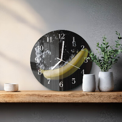 Horloge ronde Banane