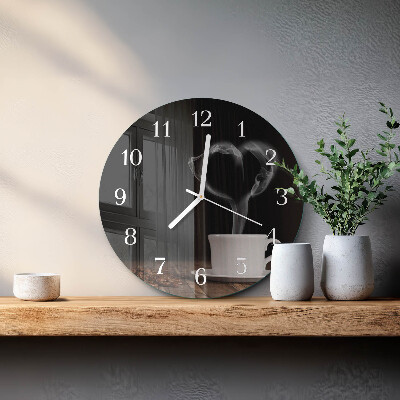 Horloge ronde Café