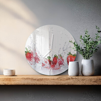 Horloge ronde Fraise