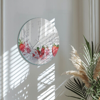 Horloge ronde Fraise