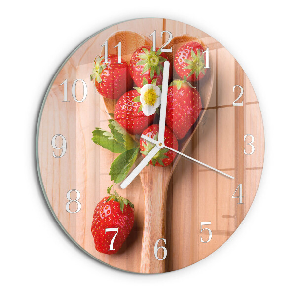 Horloge ronde Fraise
