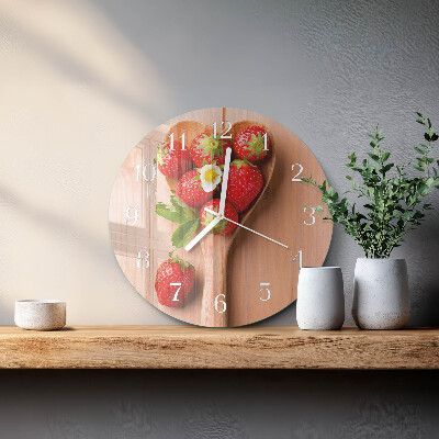 Horloge ronde Fraise