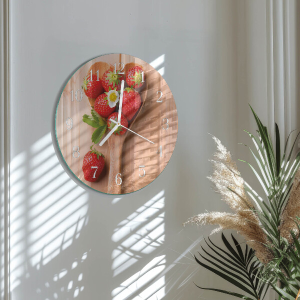 Horloge ronde Fraise
