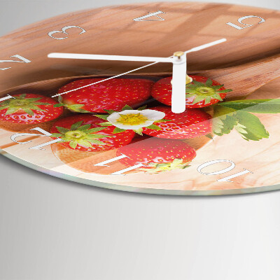 Horloge ronde Fraise