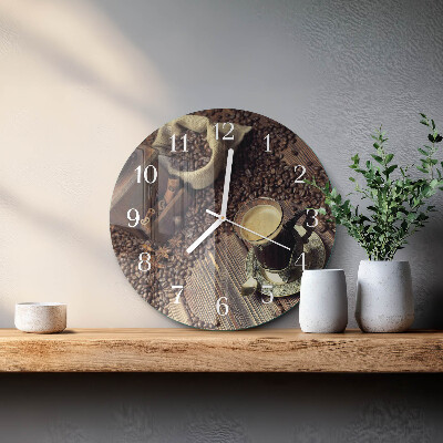 Horloge ronde Café