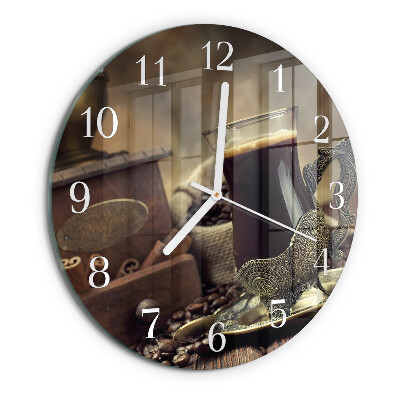 Horloge ronde Café