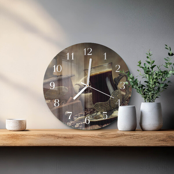 Horloge ronde Café