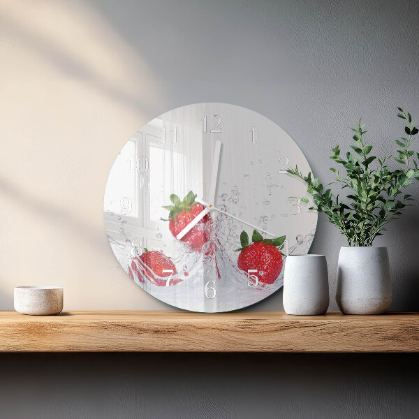 Horloge ronde Fraise