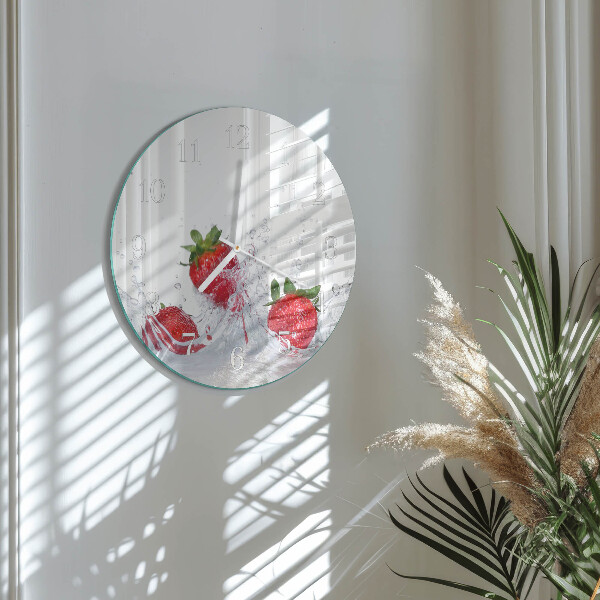 Horloge ronde Fraise